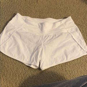 Lululemon white runtimes shorts